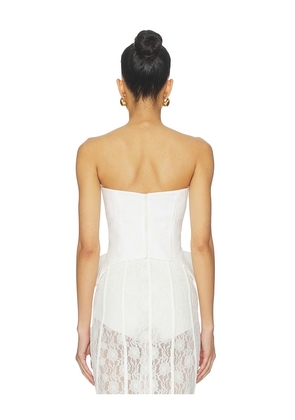 Aniye Records Nilde Bustier Top in Cream. Size S. Also in M.