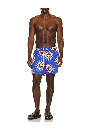 Duvin Design Sun Energy Swim Shorts in Blue. Size M. Also in S, L.