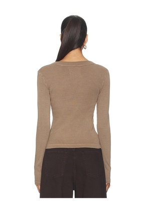 Citizens of Humanity Varra Henley Top in Taupe. Size M. Also in XS, S.