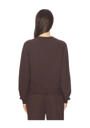 Eterne Shrunken Raglan Sweatshirt in Chocolate. Size S. Also in XS.