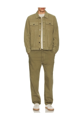 Barefoot Dreams Brushed Twill Jacket in Army. Size S. Also in M, L, XL/1X.