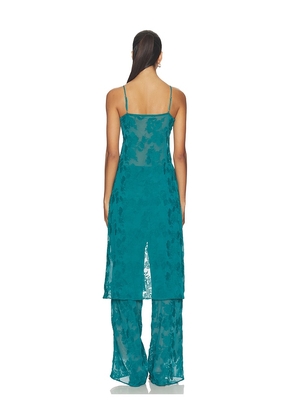 Especia Aryana Bloom Blouse Top in Teal. Size M. Also in S, L.