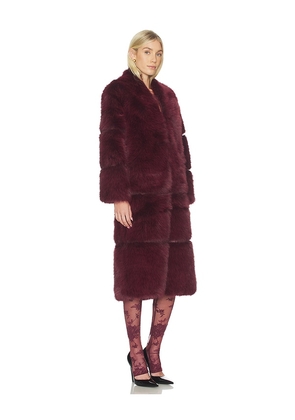 Apparis Sylke Sable Coat in Burgundy. Size M. Also in XS, S, L, XXS.