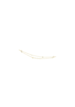 By Adina Eden Cz Station Anklet in Metallic Gold.