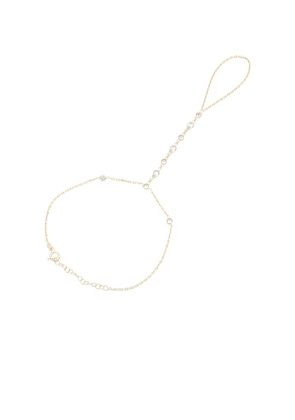 By Adina Eden Cz Multi-shape Stone Hand Chain Bracelet in Metallic Gold.