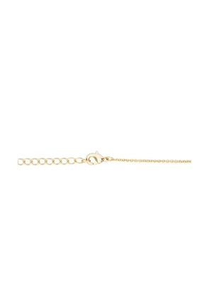 By Adina Eden Multi Bezel Stone Drop Lariat Necklace in Metallic Gold.