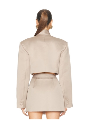 Camila Coelho Marosa Jacket in Taupe. Size M. Also in XS, XXS, S, L, XL.