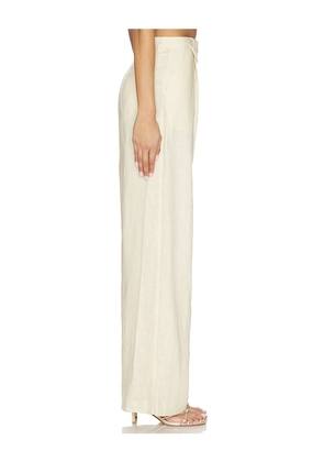 Bardot Geordy Hipster Linen Pant in Cream. Size 4. Also in 6, 8, 10.
