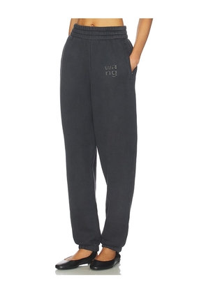 Alexander Wang Hotfix Logo Sweatpant in Charcoal. Size S. Also in M, XS.