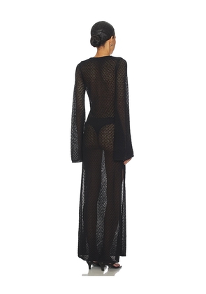Bardot Bryn Crochet Maxi Dress in Black. Size 4. Also in 2, 6, 8, 10.