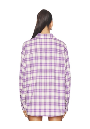 Essentiel Antwerp Juices Oversized Shirt in Lavender. Size M. Also in S.