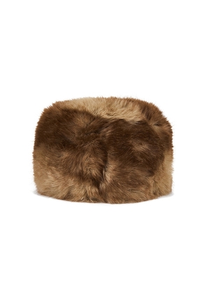 Apparis Margot Pillbox Hat in Tan.
