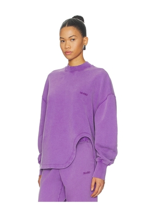 THE ATTICO Side Slit Sweatshirt in Purple. Size 42. Also in 44.