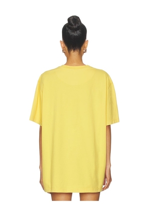 THE ATTICO Oversized T-Shirt in Yellow. Size 40. Also in 38, 42.