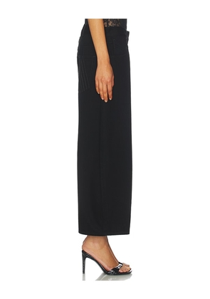 THE ATTICO Curved Short Leg in Black. Size 28. Also in 26, 27, 29.