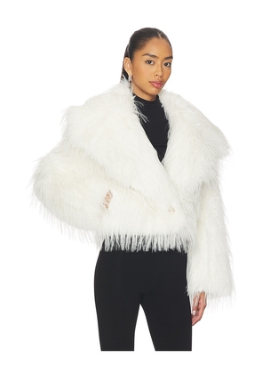 Adrienne Landau Lilith Jacket in White. Size M. Also in S, L.