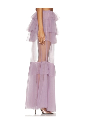 AKNVAS Vilhelmine Tiered Tulle Skirt in Lavender. Size 4. Also in 6, 10, 12.