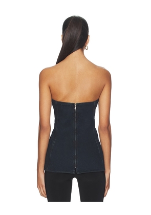 AGOLDE Lara Corset Top in Blue. Size M. Also in XS, S.
