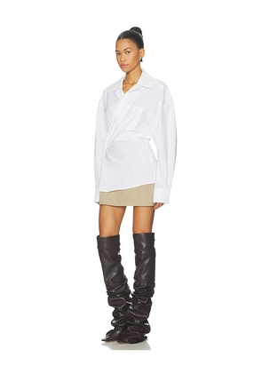 Alexander Wang Pre-Styled Mini Wrap Dress in White. Size 2. Also in 4.