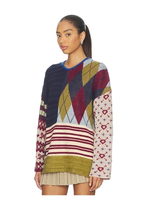 GUIZIO Zuri Sweater in Blue,Red. Size M. Also in XS, S, L.