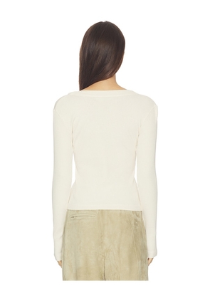Citizens of Humanity Varra Henley Top in Cream. Size M. Also in XS, S, L, XL.