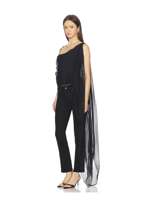 EB Denim Tess Layered Top in Black. Size S. Also in M.
