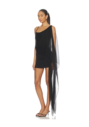 EB Denim Tara Layered Mini Dress in Black. Size M. Also in XS, S.
