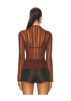 Cult Gaia Kyla Top in Metallic Copper. Size M. Also in L, S, XS.
