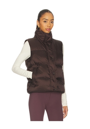 Beyond Yoga Big Cozy Puffer Vest in Brown. Size M. Also in XS.
