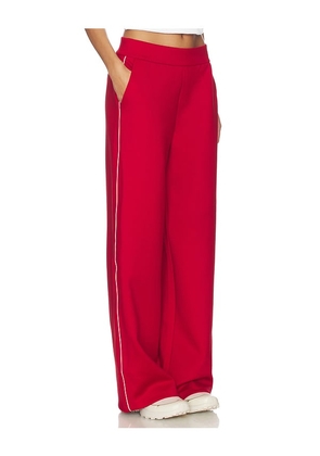 Beyond Yoga Piped Wide Leg Pant in Red. Size M. Also in XS, S, L, XL.