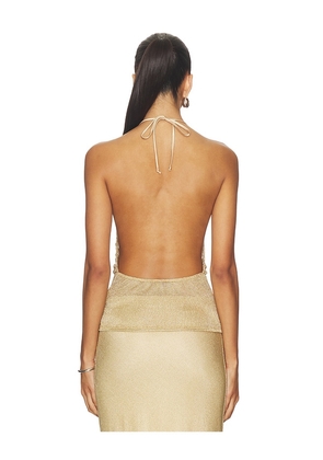 Bella Venice The Elsa Top in Metallic Gold. Size M. Also in L.