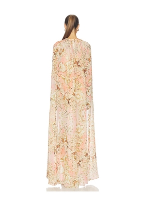 HEMANT AND NANDITA Mini Dress With Cape in Pink. Size L. Also in XXS, XS, S, M.