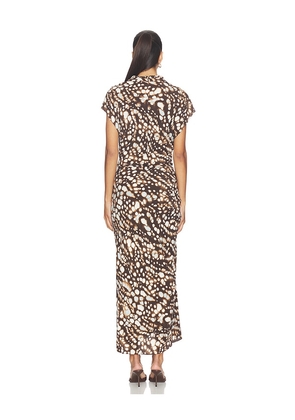 A.L.C. Alma Dress in Brown,Blue. Size 4. Also in 0, 2, 8, 10.