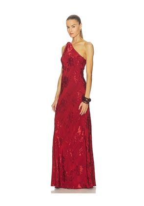 HEMANT AND NANDITA Maxi Dress in Red. Size M. Also in L, XL, XS.
