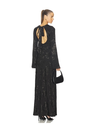HEMANT AND NANDITA Back Ties Maxi Dress in Black. Size M. Also in XS.