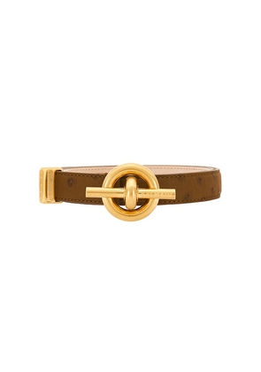 BALMAIN T-Bar Belt in Green. Size 75. Also in 85.
