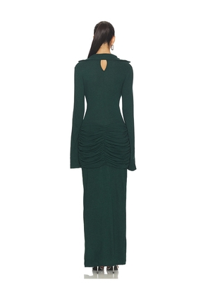 Di Petsa La Davina Knit Long Dress in Green. Size S. Also in XS, L.