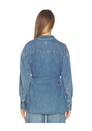 CLOSED N Waisted Strap Blouse in Blue. Size L. Also in S, XXS, XS, M, XL.