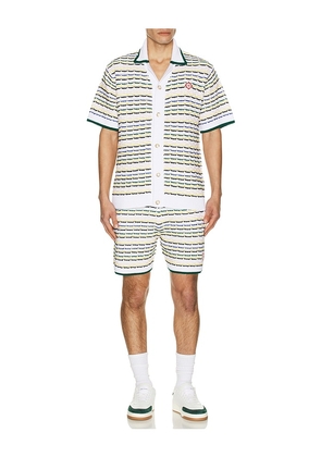 Casablanca Tuck Stitch Shorts in White. Size XXL/2X. Also in S, M.