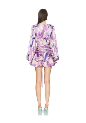 Bronx and Banco Wisteria Bedouin Coastal Mini Dress in Purple. Size XS. Also in S.