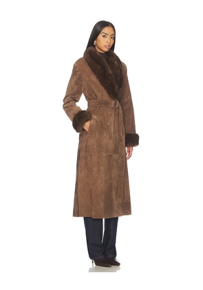 Ducie Dapne Coat in Brown. Size L. Also in S.