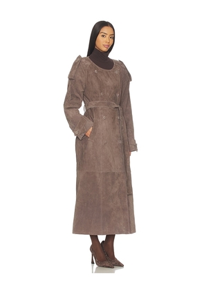 Ducie Klarissa Trench Coat in Brown. Size M. Also in XXS, XS, S, L.