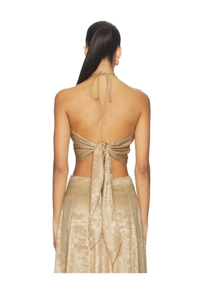 Azeeza x REVOLVE Naomi Top in Metallic Gold. Size S. Also in M, L.