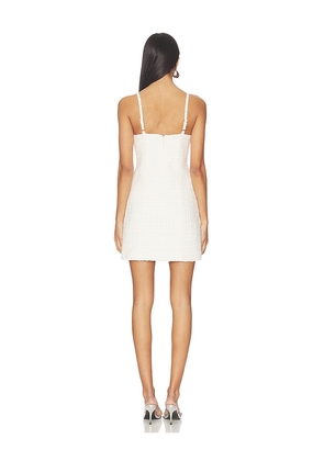AREA Tweed Lady Mini Dress in Cream. Size M. Also in XS, S.