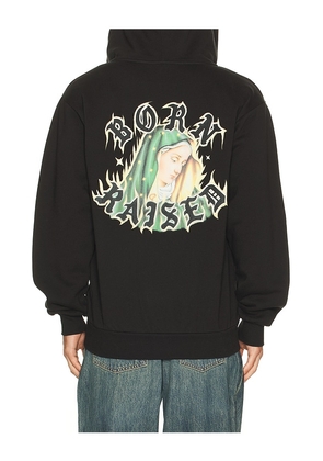 Born x Raised Guadalupe Zip-Up Hoodie in Black. Size L. Also in S, M, XL/1X.