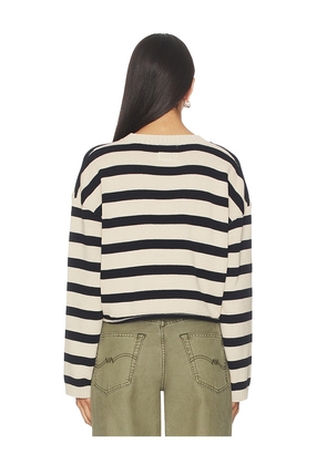 Denimist Cropped Stripe Sweater in Navy,Beige. Size S. Also in M, L.