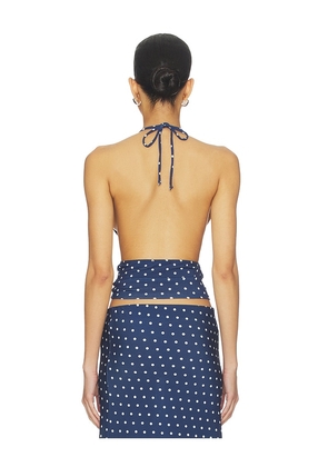 Bella Venice x REVOLVE Elsa Top in Navy. Size L. Also in S, M.
