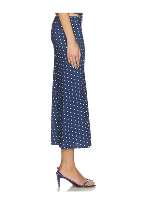 Bella Venice x REVOLVE Jessie Slip Skirt in Navy. Size L. Also in S.