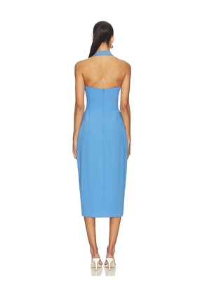 Amanda Uprichard Antonella Midi Dress in Blue. Size M. Also in L, XS.
