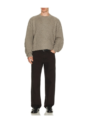 ALLSAINTS Tenter Crew Neck Sweater in Brown. Size M. Also in L, XL/1X.